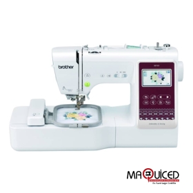 Maquina De Coser Y Bordar Brother Se725 P8793 | Color Blanco Con Vino Tinto